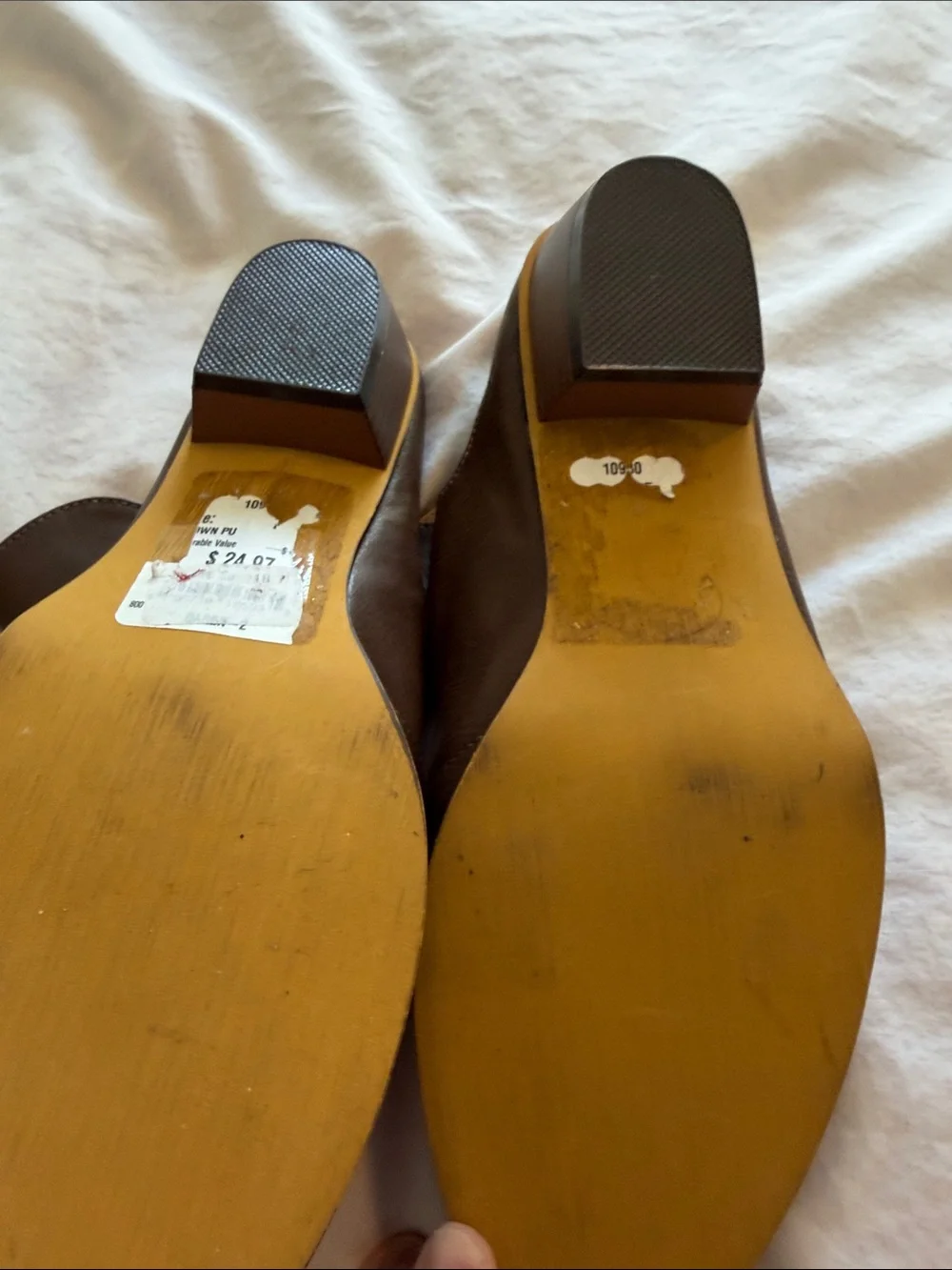 Chase + Chloe Brown  Slip-On Mules
